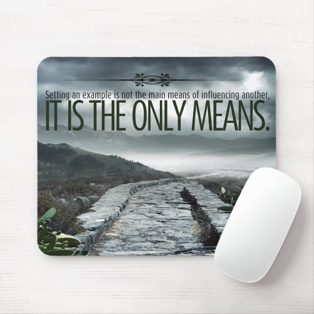 Mousepad "Definindo um exemplo" Cotação Inspiracional (Com mouse)