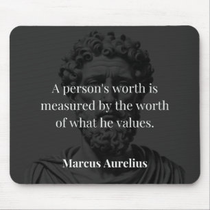 Mousepad Definindo Valor: Marcus Aurelius em Valores