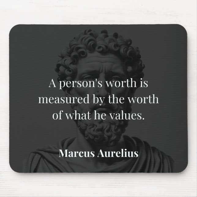 Mousepad Definindo Valor: Marcus Aurelius em Valores (Frente)