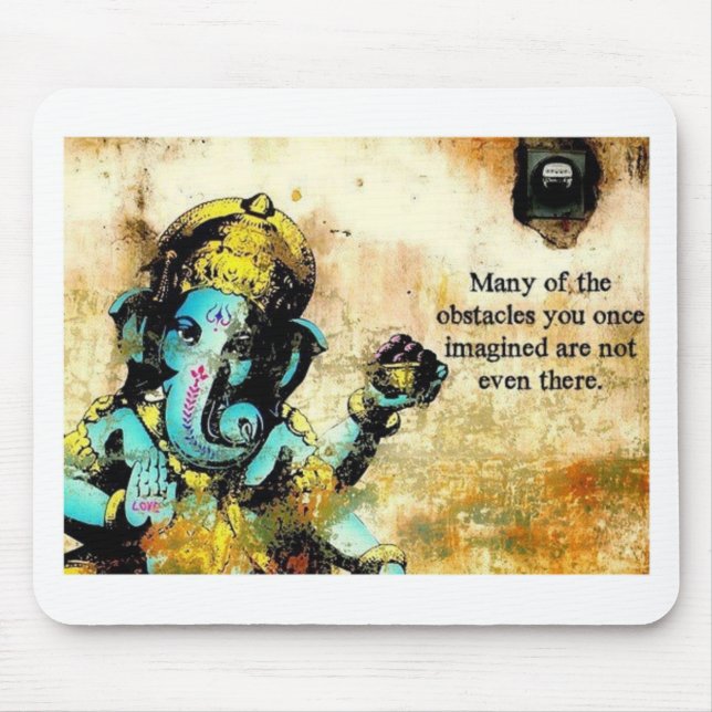 Mousepad Deidade Hindu do elefante asiático de Ganesh (Frente)
