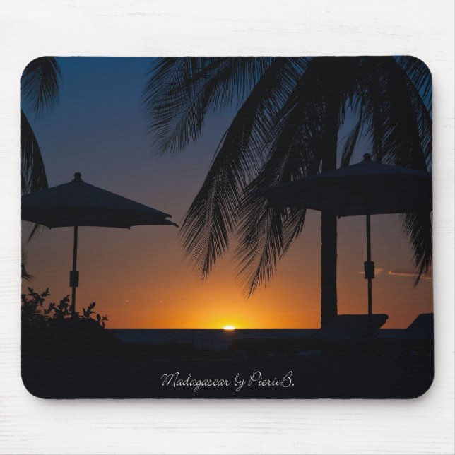 Mousepad Deitar de sol à Madagáscar (Frente)