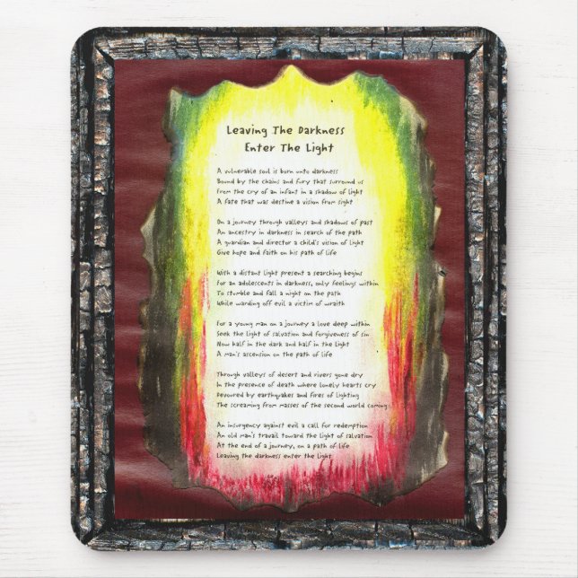 Mousepad Deixando A Escuridão, Entre Na Luz (Frente)
