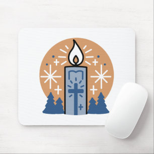 Mousepad Deixe a fé brilhar: tema do inverno