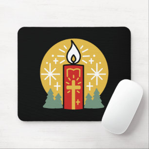 Mousepad Deixe a Fé ser sua arte mais brilhante na vela