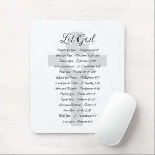 Mousepad Deixe a inspiração das escrituras de Deus