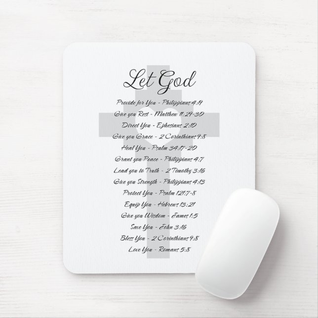 Mousepad Deixe a inspiração das escrituras de Deus (Com mouse)