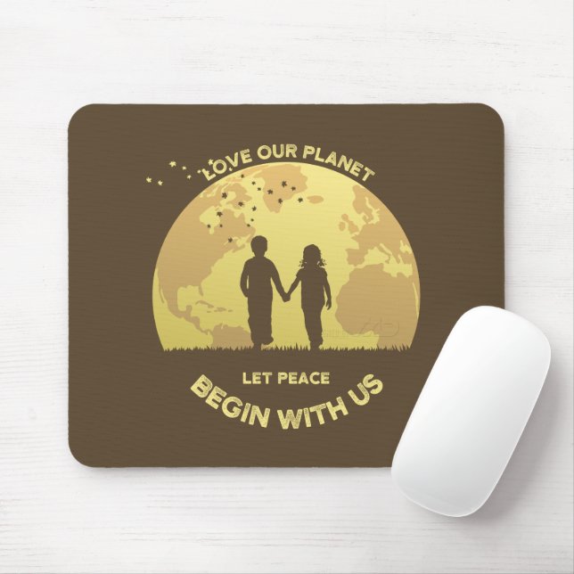 Mousepad Deixe a paz começar conosco | (Com mouse)