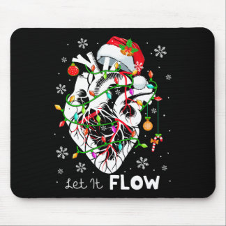 Mousepad Deixe Fluindo Xmas Anatomia Coração de Papai Noel 