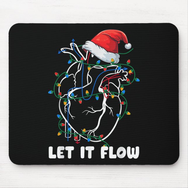 Mousepad Deixe Fluir Anatomia Coração Enfermeira Cardiaca C (Frente)