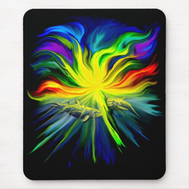 Mousepad Delfinfamilie im Sonnenschein (Frente)