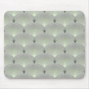 Mousepad Delicado verde e cinza, deco de arte.