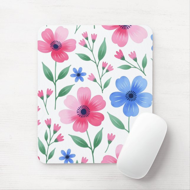 Mousepad Delícia de Flor de Água-Rosa (Com mouse)