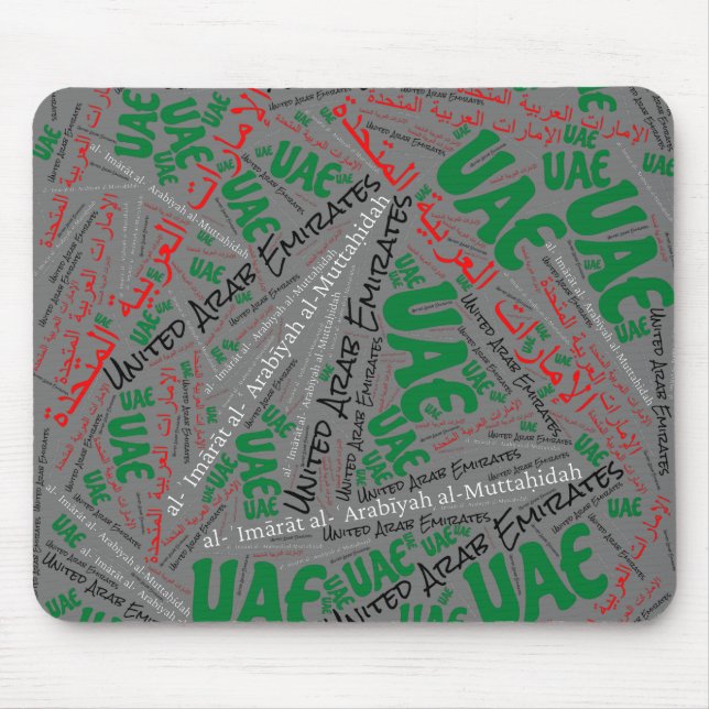 Mousepad Deliciosa Cores de Sinalizador dos Emirados Árabes (Frente)