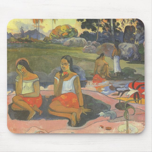 Mousepad Delicioso sonolência de Paul Gauguin, Vintage Art (Frente)