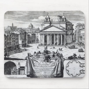 Mousepad Della Rotonda da praça com uma ideia do panteão