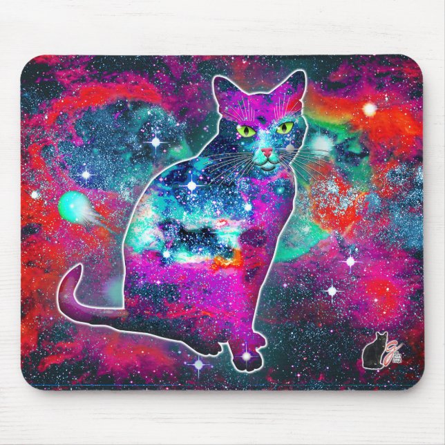 Mousepad Delta de Gato Cósmico (Frente)