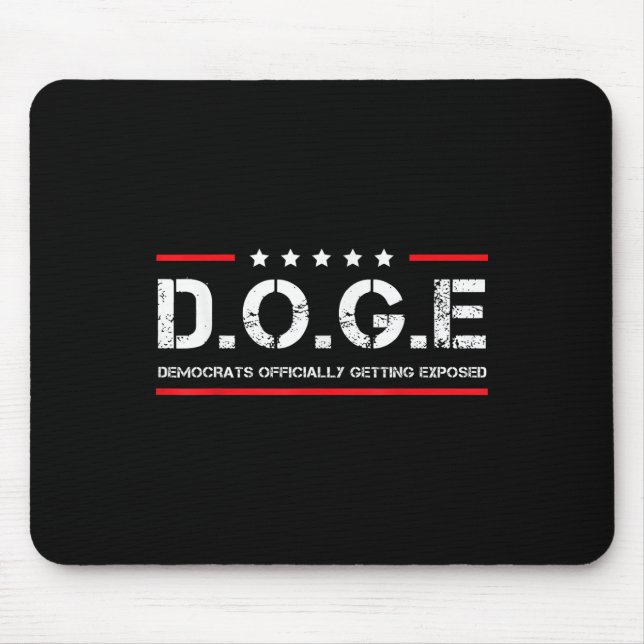 Mousepad Democratas-Cães Oficialmente Expostos - Engraçados (Frente)