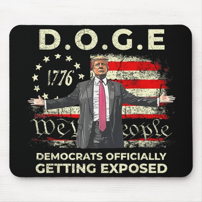 Mousepad Democratas-Cães Oficialmente Expostos Trump 20 (Frente)