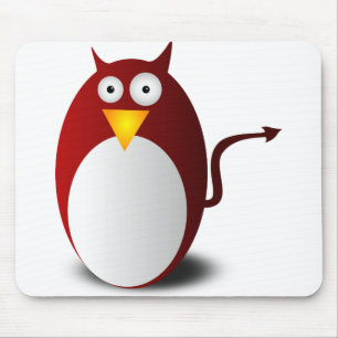 Mousepad Demônio do Mau demônio do diabo do Tux Ubuntu do