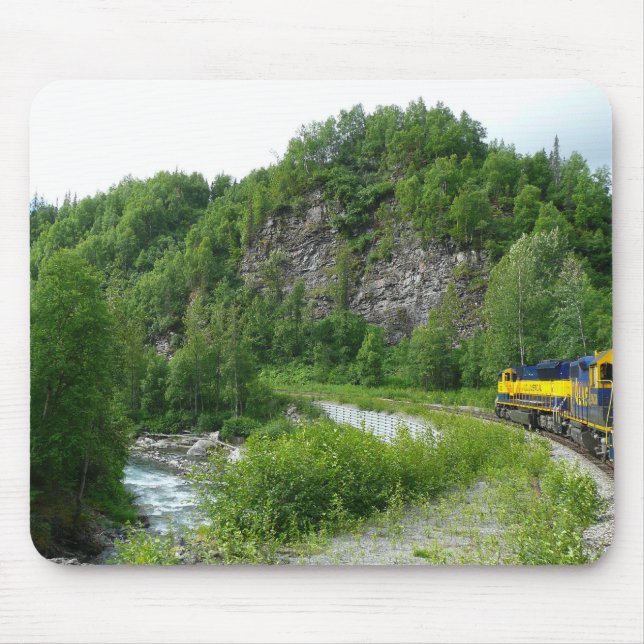 Mousepad Denali Express Trem de Férias Fotografia no Alasca (Frente)