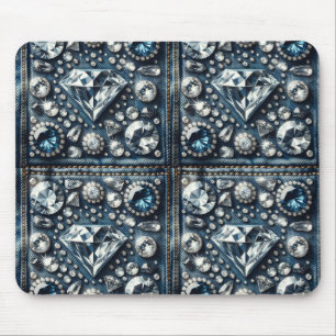 Mousepad Denim & Diamonds Brilho de Joias de Pedras Precios