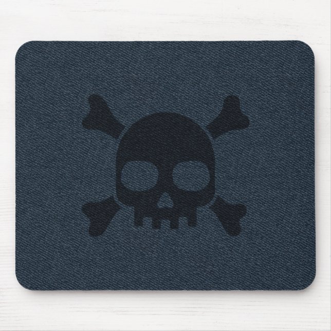 Mousepad Denim exclusivo - Jeans e Estilo de Caveira (Frente)