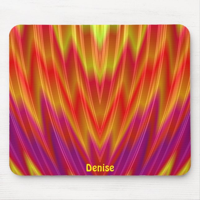 Mousepad DENISE ~ Vermelho, Amarelo e Roxo (Frente)
