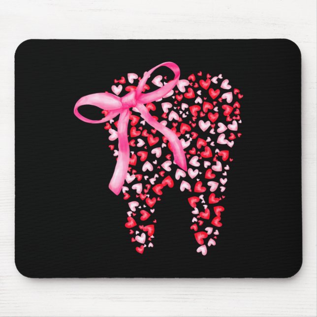 Mousepad Dental Squad Valentines Cute Heart Teeth Dental Hy (Frente)
