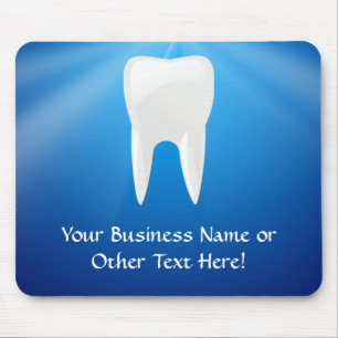 Mousepad Dente branco no fundo azul