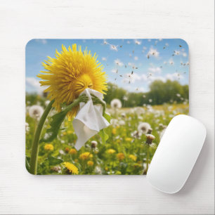 Mousepad Dente-de-leão espirrando em um prado de verão