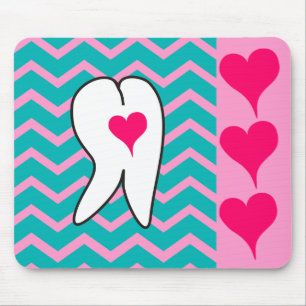 Mousepad Dente dental e design de Chevron