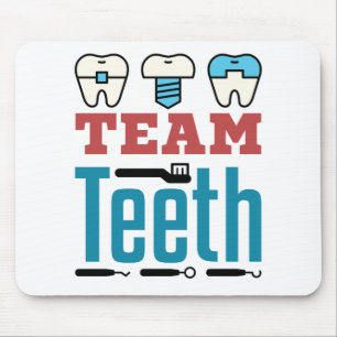 Mousepad Dente Dental-Funcionarios Dentista de Esquadrão De