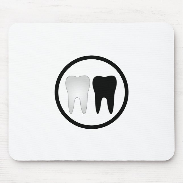 Mousepad Dente preto e branco (Frente)