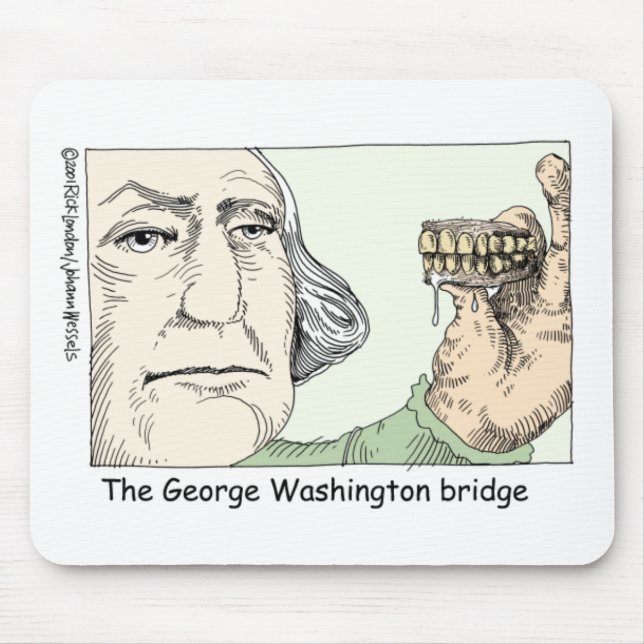Mousepad Dentes de George Washington Presentes Engraçados e (Frente)