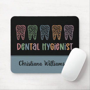 Mousepad Dentes de impressão leopardo hipergienista dentári