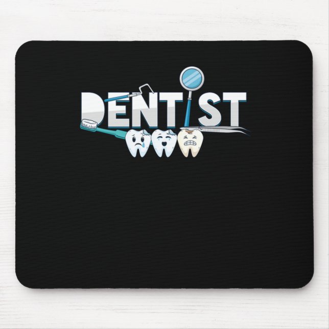 Mousepad Dentes dentárias Dentista Dente Médico Presente Mé (Frente)