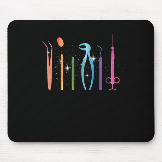 Mousepad Dentes dentárias Dentista Dentista Dentista Dentis (Frente)