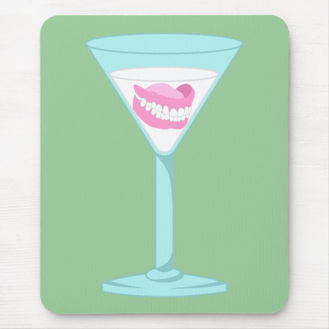 Mousepad Dentes falsos Martini das dentaduras (Frente)