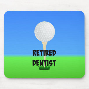 Mousepad Dentista aposentado - Design de golfe