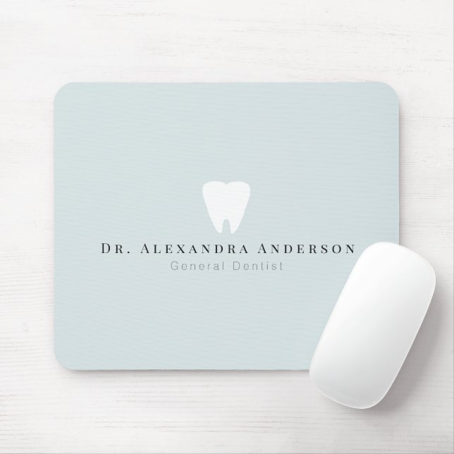 Mousepad Dentista Dentes Brancos Azul Claro (Com mouse)