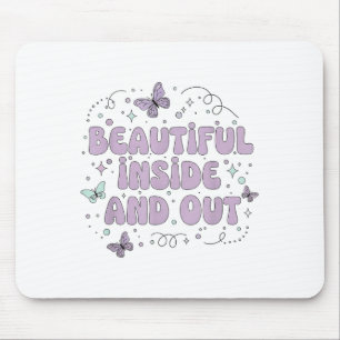 Mousepad Dentro Bonita E Lavanda De Borboleta Gira De Fora 