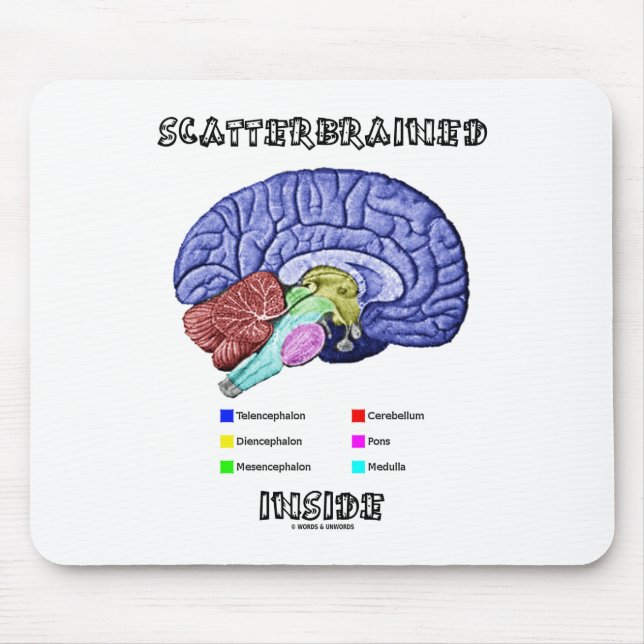 Mousepad Dentro (Humor com Anatomia cerebral) (Frente)