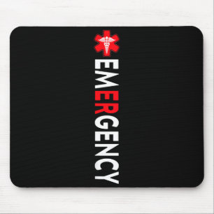 Mousepad Departamento de emergência engraçado enfermeira de