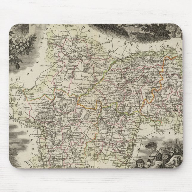 Mousepad Departamento de Saone et Loire (Frente)