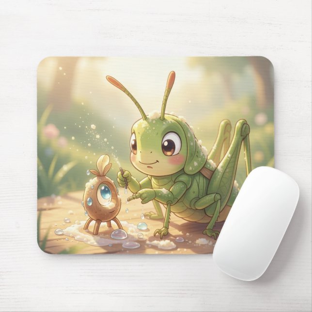 Mousepad Der Grashüpfer und das Nektarkunstwerk.2 (Com mouse)