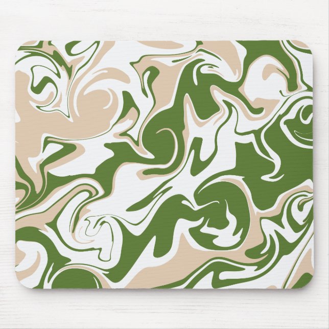 Mousepad Derramar - Branco, Areia e Verde Palm (Frente)