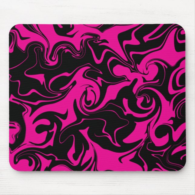 Mousepad Derramar - Magenta e preto (Frente)