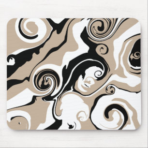 Mousepad Derramar - Taupe, Preto e Branco