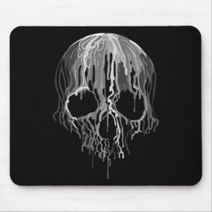 Mousepad Derreter o Halloween do Crânio Negro e Gráfico de