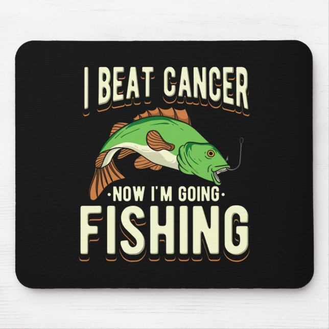 Mousepad Derrotei o Câncer Agora Vou Pescar 1  (Frente)